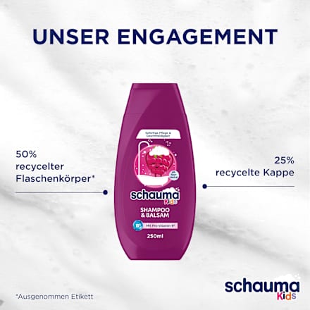 Kinder Shampoo & Balsam Himbeere, 250 ml