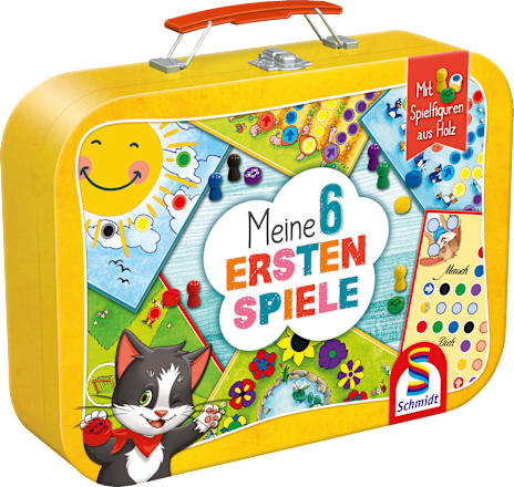 Kinderspiel Meine 6 ersten Spiele im Metallkoffer, 1 St