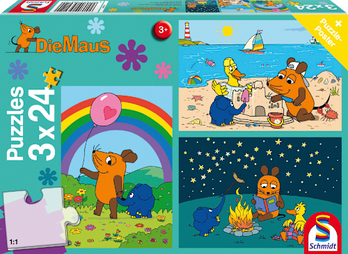 Puzzle Die Maus Gute Freunde (3x24 Teile), 1 St