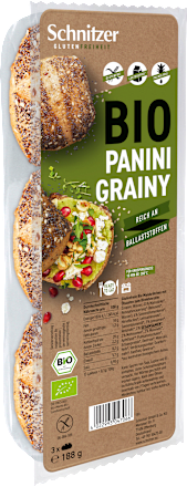 Aufbackbrötchen, Panini Grainy mit Ölsamen (3 Stück), 188 g