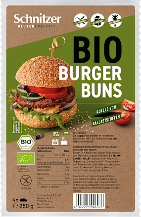 Schnitzer Brot, Burger Buns, 250 g
