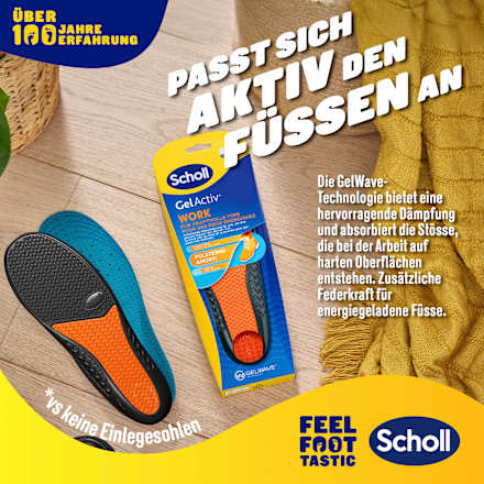 GelActiv Work inlegzolen maat 40 - 46,5 (1 paar), 2 stuks