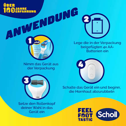 Elektrischer Hornhautentferner 'Expert Care' blau, 1 St Scholl