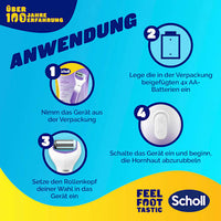 Elektrischer Hornhautentferner Expert Care lila, 1 St Scholl