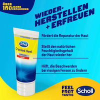 Voetcrème voor een gebarsten huid, actieve herstellende zalf met ureum en keratine, 60 ml