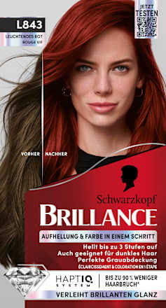 Schwarzkopf Brillance Haarfarbe L843 Leuchtendes Rot, 1 St