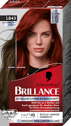 Schwarzkopf Brillance Haarfarbe L843 Leuchtendes Rot, 1 St