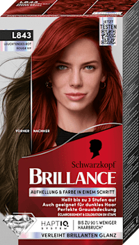 Schwarzkopf Brillance Haarfarbe L843 Leuchtendes Rot, 1 St
