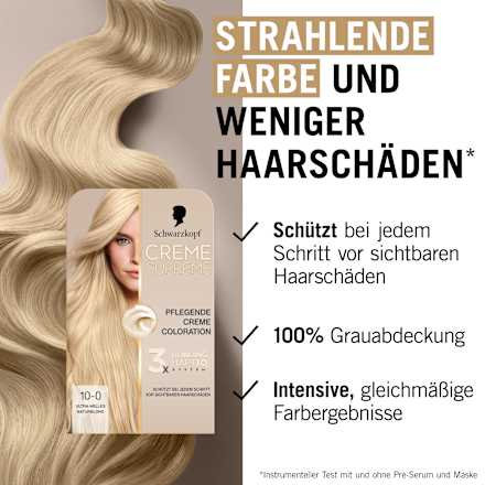 Haarfarbe 10-0 Ultra-Helles Naturblond, 1 St Schwarzkopf CREME SUPREME