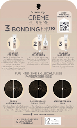 Haarfarbe 3-0 Natürliches Schwarz-Braun, 1 St