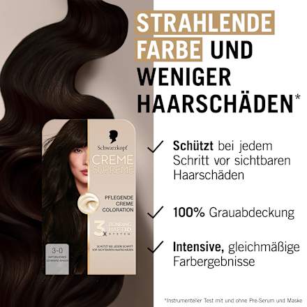 Haarfarbe 3-0 Natürliches Schwarz-Braun, 1 St