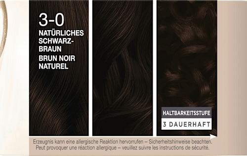 Haarfarbe 3-0 Natürliches Schwarz-Braun, 1 St
