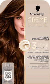 Schwarzkopf CREME SUPREME Haarfarbe 6-68 Helles Karamellbraun, 1 St
