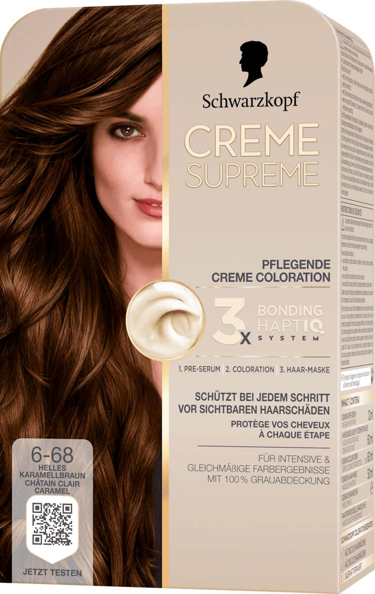 Schwarzkopf CREME SUPREME Haarfarbe 6-68 Helles Karamellbraun, 1 St