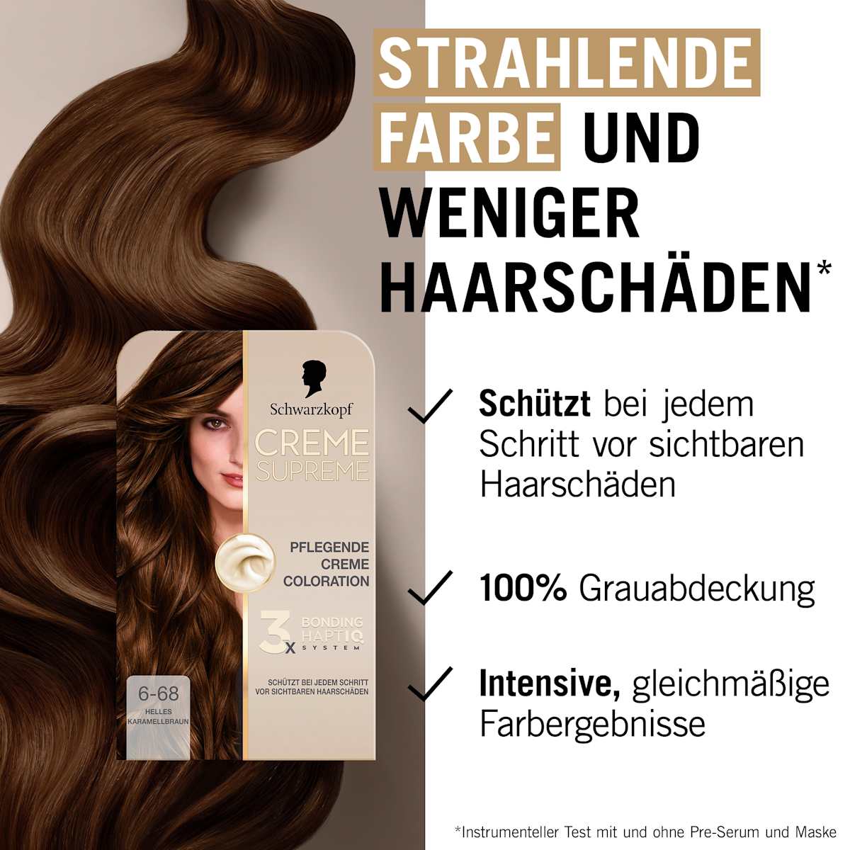 Schwarzkopf CREME SUPREME Haarfarbe 6-68 Helles Karamellbraun, 1 St