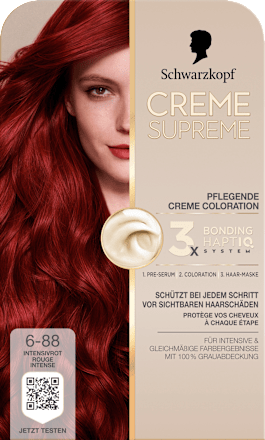 Haarfarbe 6-88 Intensivrot, 1 St Schwarzkopf CREME SUPREME
