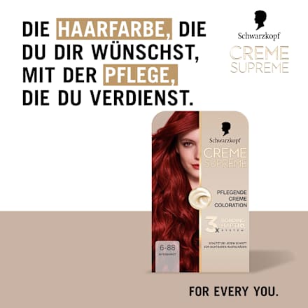 Haarfarbe 6-88 Intensivrot, 1 St Schwarzkopf CREME SUPREME