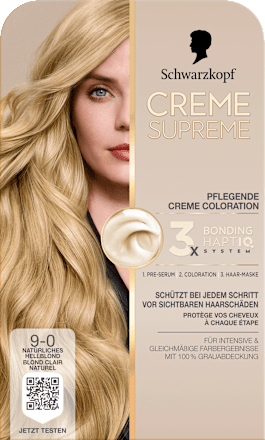 Haarfarbe 9-0 Natürliches Hellblond, 1 St Schwarzkopf CREME SUPREME