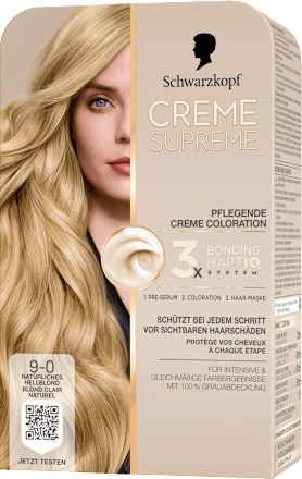 Haarfarbe 9-0 Natürliches Hellblond, 1 St Schwarzkopf CREME SUPREME