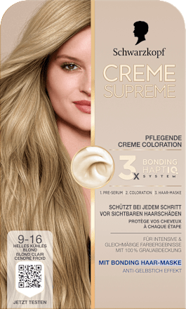 Haarkleur 9-16 Licht koel blond, 1 stuk