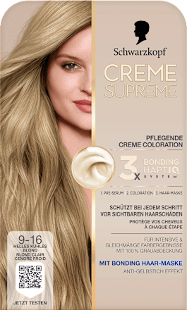 Haarkleur 9-16 Licht koel blond, 1 stuk