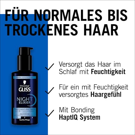 Haarverzorging Nacht Elixir Aqua Revive, 100 ml
