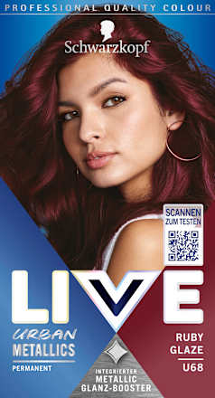 Haarfarbe Urban Metallics, U68 Ruby Glaze, 1 St Schwarzkopf LIVE