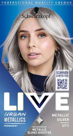 Haarfarbe Urban Metallics, U71 Metallic Silver, 1 St Schwarzkopf LIVE