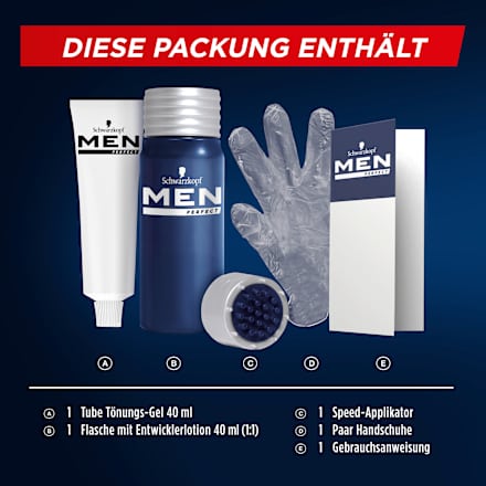 Schwarzkopf Men Perfect Intensieve tint anti-grijs gel 40 donkerblond, 1 stuk