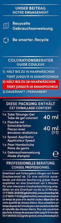 Schwarzkopf Men Perfect Intensivtönung Anti-Grau-Gel 70 Dunkelbraun, 1 St