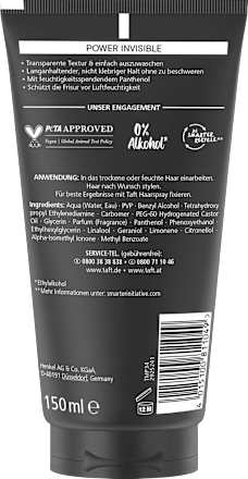 Haargel POWER INVISIBLE Halt 5, 150 ml Schwarzkopf taft
