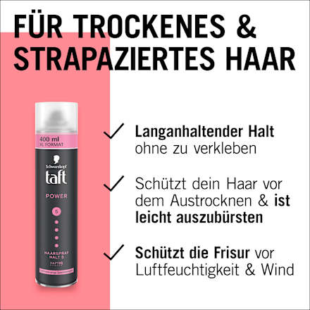 Haarspray POWER Cashmere Halt 5 XXL, 400 ml