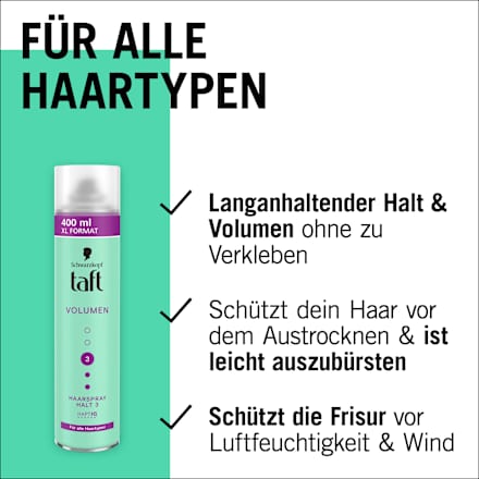 Haarspray VOLUMEN Halt 3 XXL, 400 ml