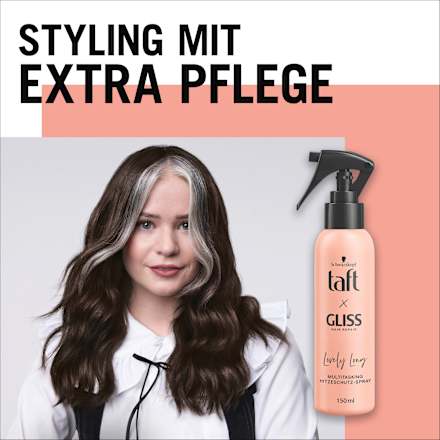 Hittebeschermende spray taft x Gliss Lovely Long, 150 ml