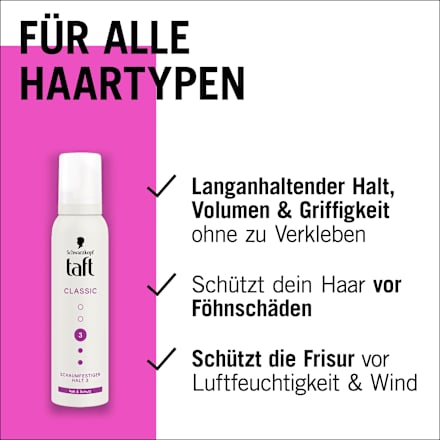 Schaumfestiger Classic, Halt & Schutz, 150 ml