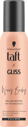 Schaumfestiger Wellenmousse Taft x Gliss Wavy Baby, 150 ml