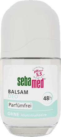 Deodorant roll-on balsem, parfumvrij, 50 ml