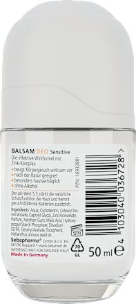 Deodorant roll-on balsem gevoelig, 50 ml
