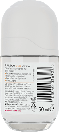 Deodorant roll-on balsem gevoelig, 50 ml
