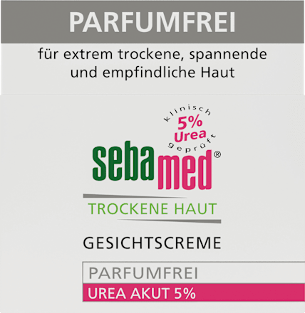 Gezichtscrème voor de droge huid, Urea Acute, parfumvrij, 50 ml