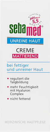 Matterende gezichtscrème voor de onzuivere huid, 50 ml