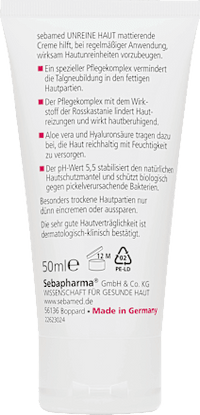 Matterende gezichtscrème voor de onzuivere huid, 50 ml