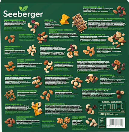 Adventskalender 2025 - 24 geNUSSvolle Snacks, 645 g Seeberger