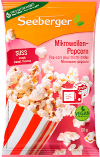 Mikrowellen-Popcorn, süß, 90 g Seeberger