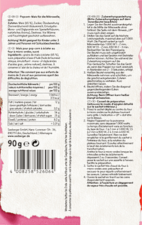 Mikrowellen-Popcorn, süß, 90 g Seeberger