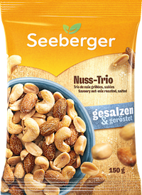 Nussmischung, Nuss-Trio geröstet & gesalzen, 150 g