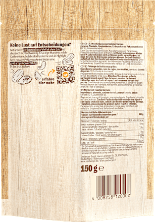Nussmischung, Nuss-Vielfalt, geröstet, 150 g