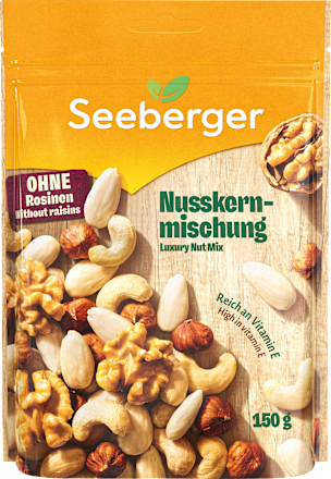 Nussmischung, Nusskern-Mischung mit Haselnuss, Mandel, Cashew & Walnuss, 150 g