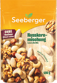 Nussmischung, Nusskern-Mischung mit Haselnuss, Mandel, Cashew & Walnuss, 150 g
