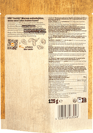 Nussmischung, Sweet & Salty, 125 g